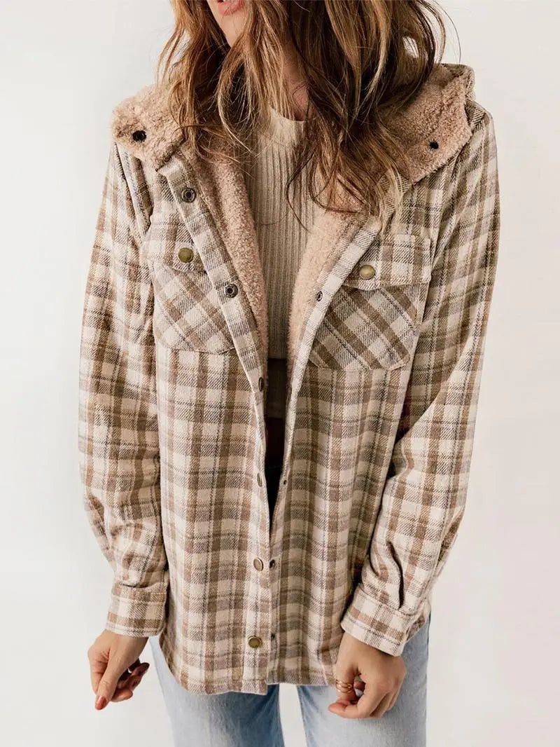 Woolie | Cozy Plaid Fleece-Lined Jacket