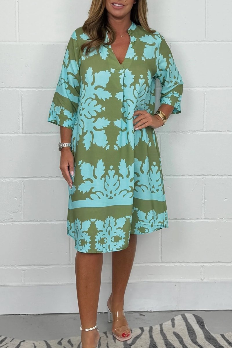Blare | Mint Breeze Dress – Printed Dress
