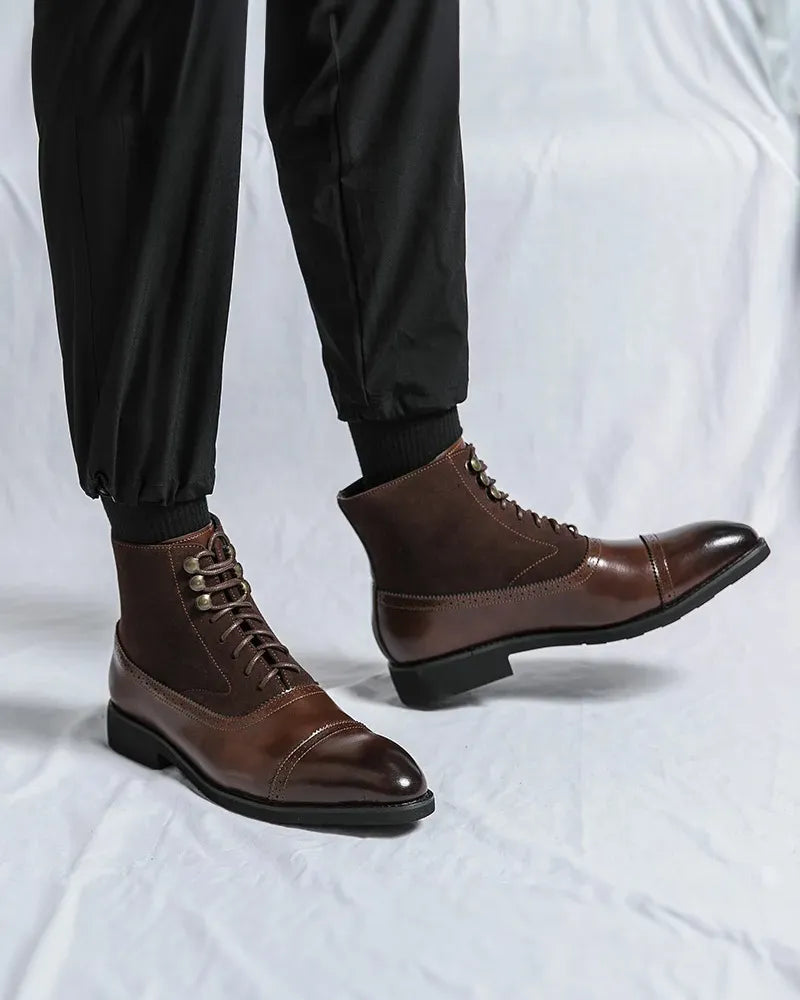 Barrett - Lace-Up Leather Booties