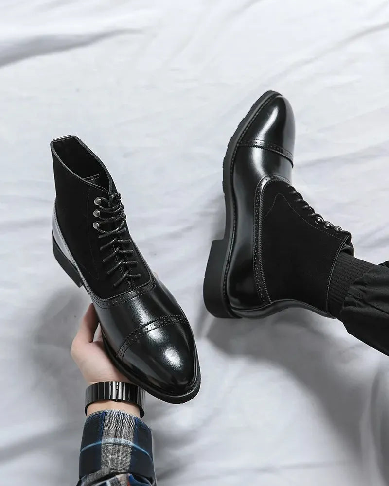 Barrett - Lace-Up Leather Booties
