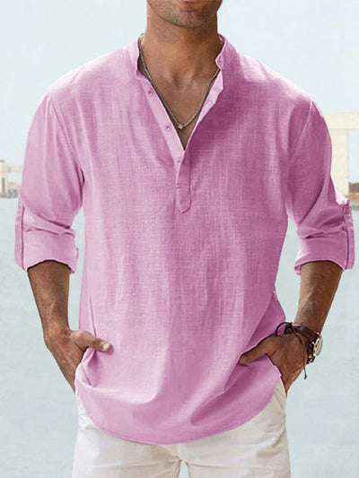Kevin - Men's Linen Button-Up Shirt