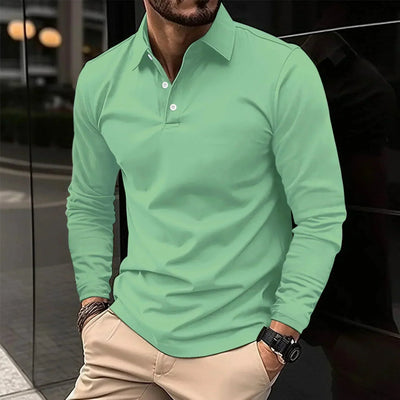 Friedrich - Casual Long Sleeve Polo Shirt