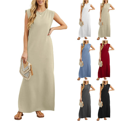 Yllona - Sleeveless Casual Maxi Dress