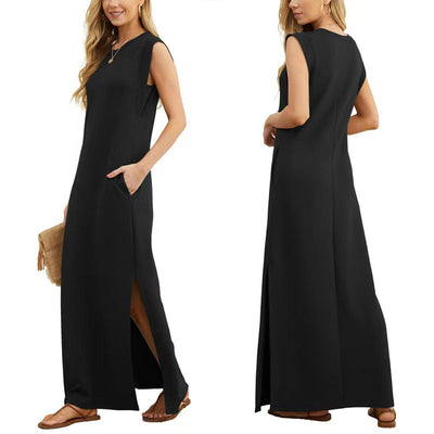 Yllona - Sleeveless Casual Maxi Dress