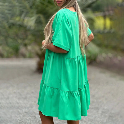 Cressia - V-Neck Babydoll Dress