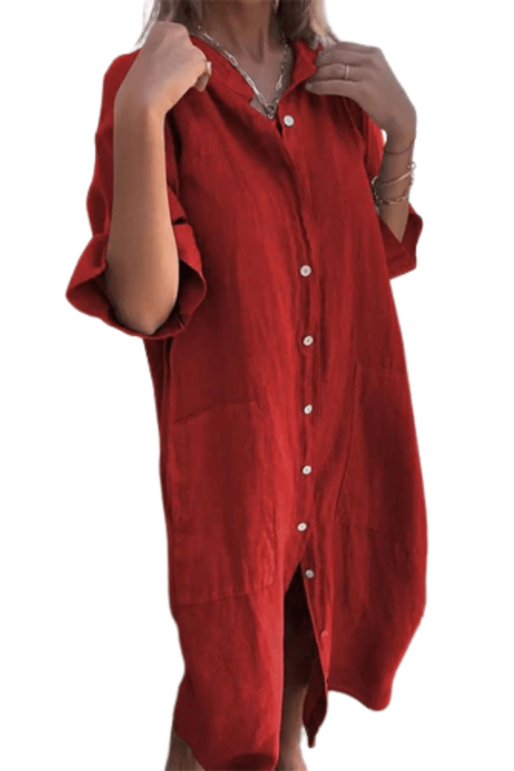 Nova | Terracotta Shirt Dress